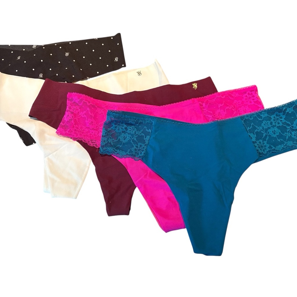 VICTORIA’s SECRET NWT Lot of 6 Multi-Color Thong Panties Size XXL Retail $14.50